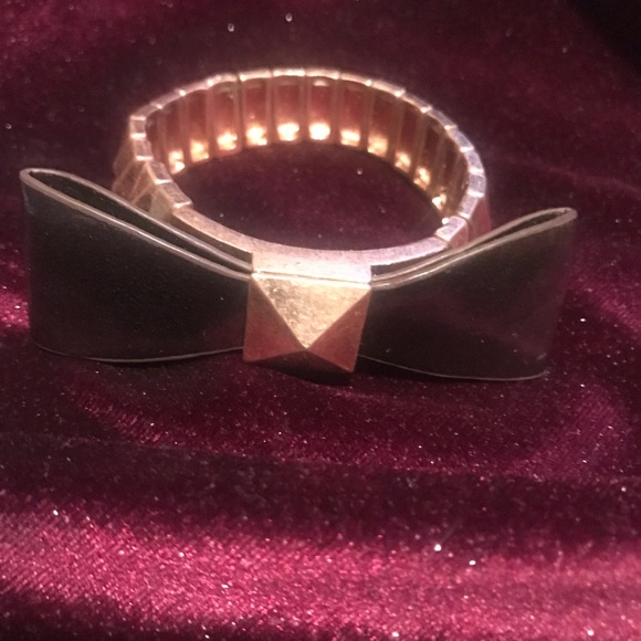 BCBGeneration Rose Gold Stretch Bow Tie Bracelet - Picture 7 of 8